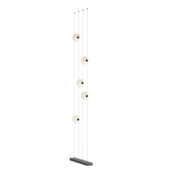 Abacus 5-Light Floor to Ceiling Plug-In LED Lamp in Oil Rubbed Bronze w/ Opal Glass (GG)