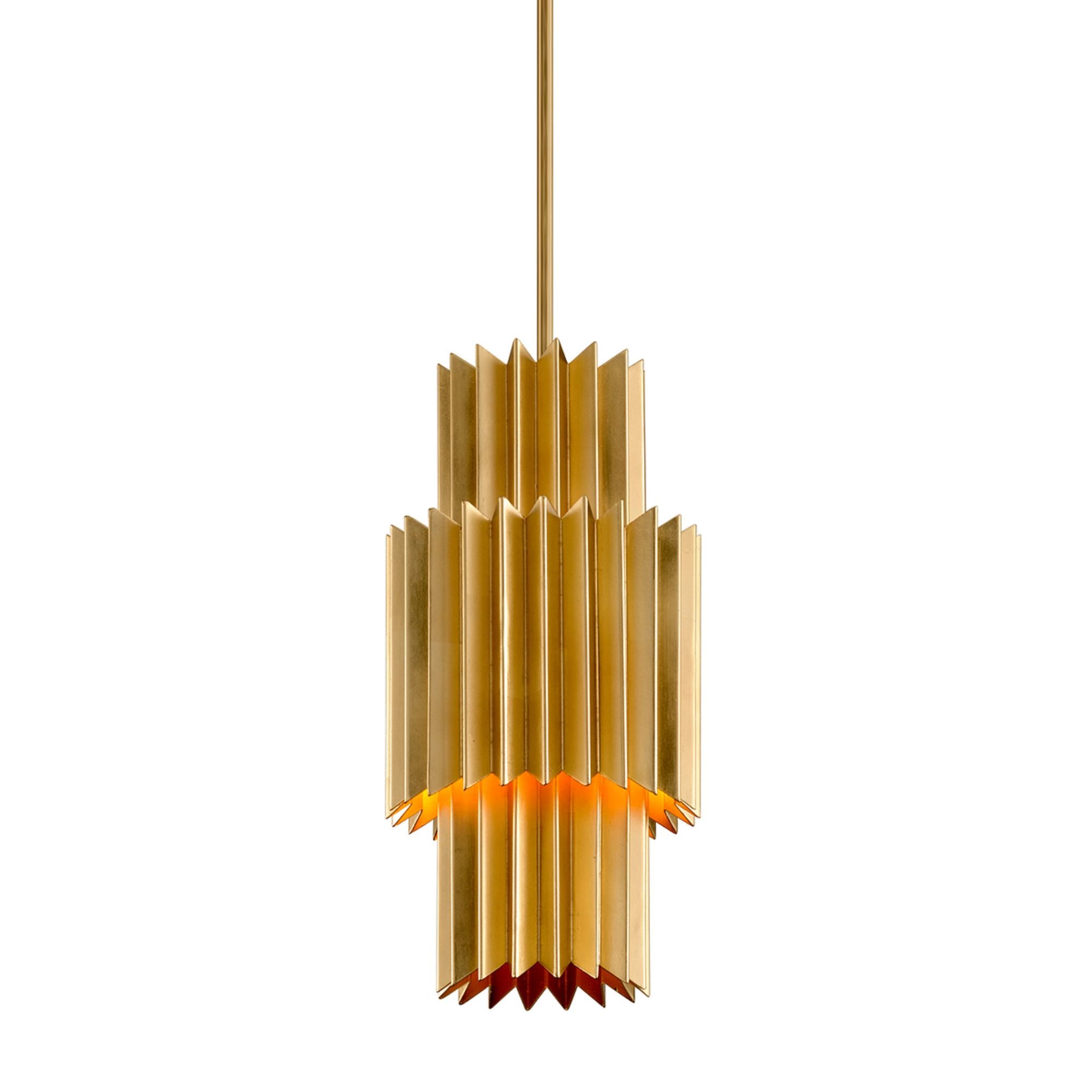 Moxy 1-Light Pendant in  Gold Leaf 9.5L x 9.5W x 19.75H