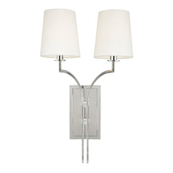 Glenford 2 Light Wall Sconce in Polished Nickel