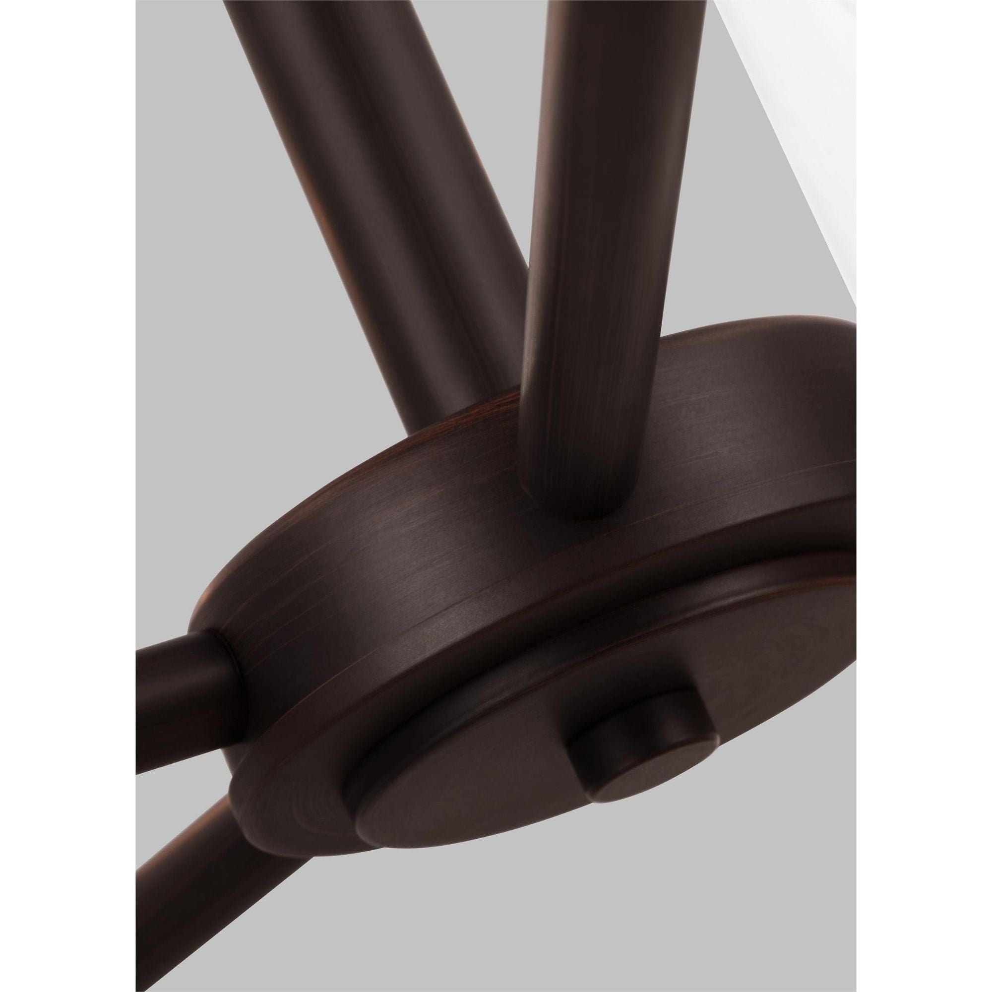 Oslo Five Light Chandelier Contemporary 20" Height Steel Round Clear Seeded Shade in Bronze