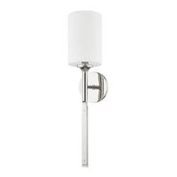 Brewster 1 Light Wall Sconce in Polished Nickel