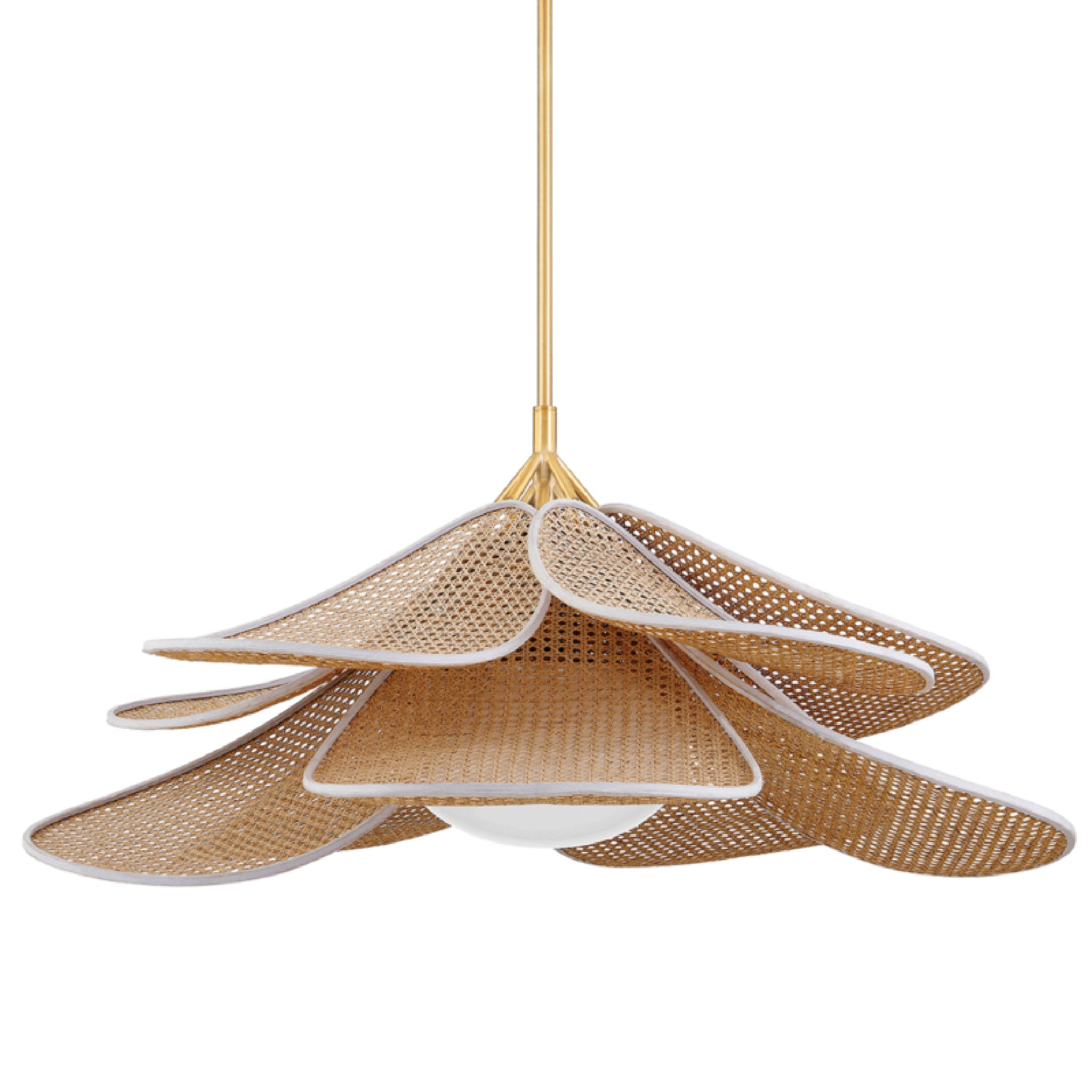 Florina 1-Light Pendant in  Aged Brass 44L x 44W x 19.25H