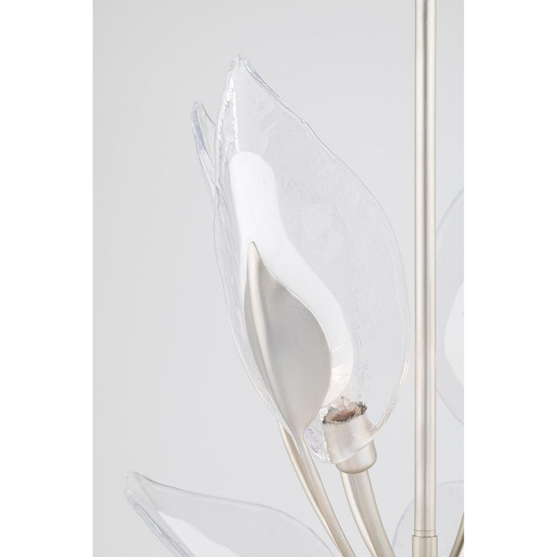 Blossom 3 Light Wall Sconce in Silver Leaf