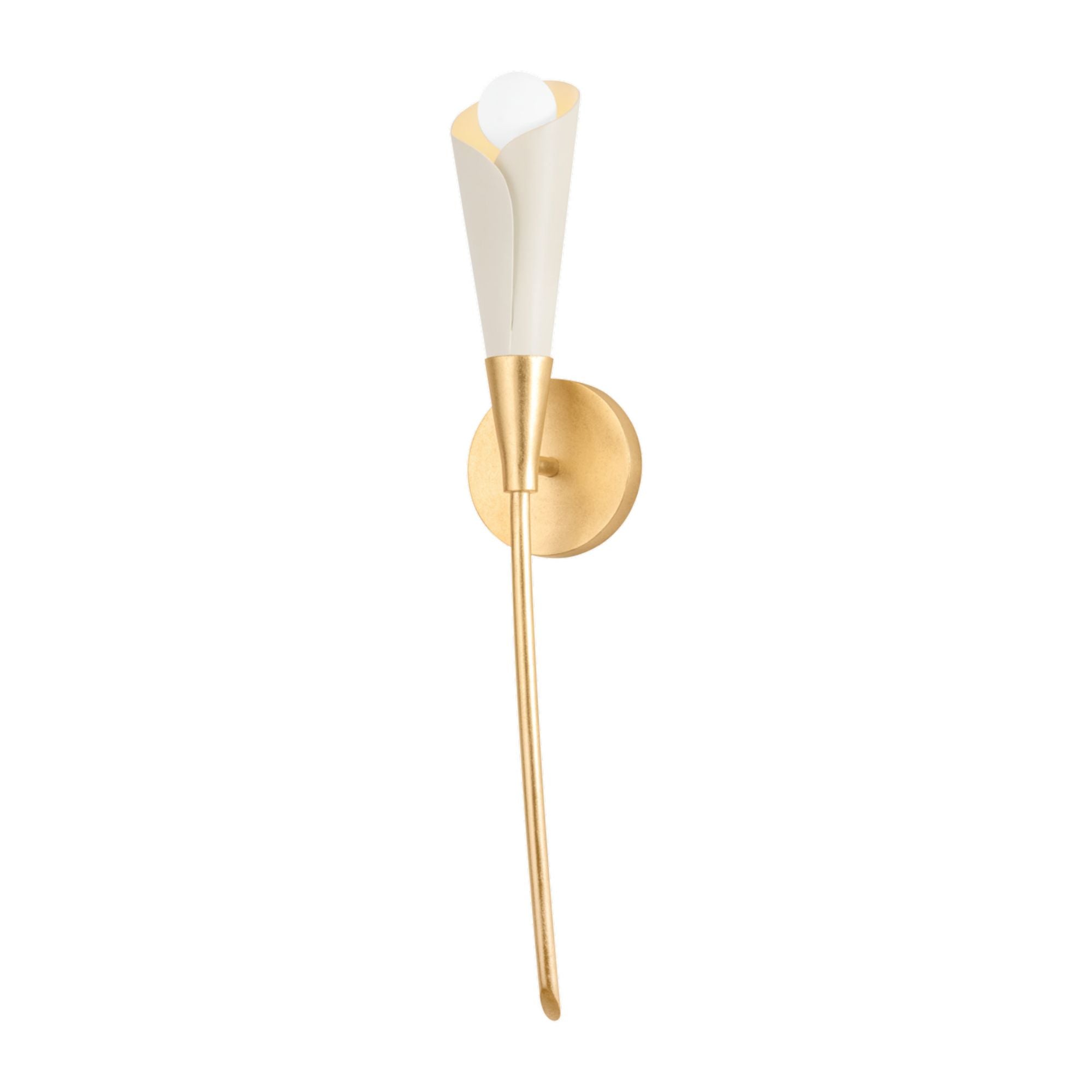Montrose 1-Light Wall Sconce in Vintage Gold Leaf 4.5W x 23.5H