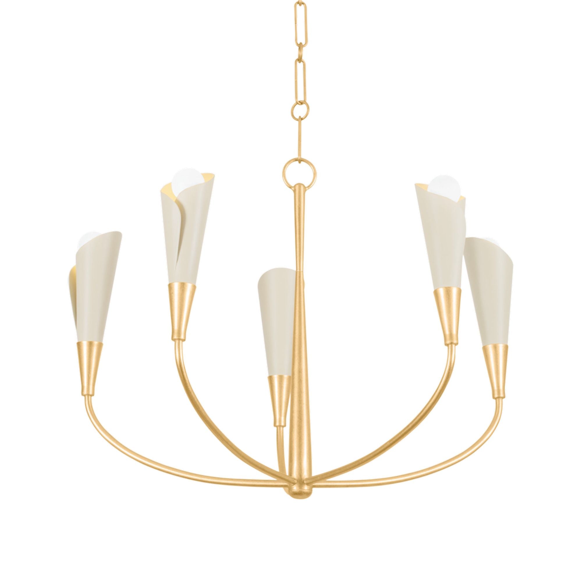 Montrose 5-Light Chandelier in Vintage Gold Leaf 30W x 21.75H
