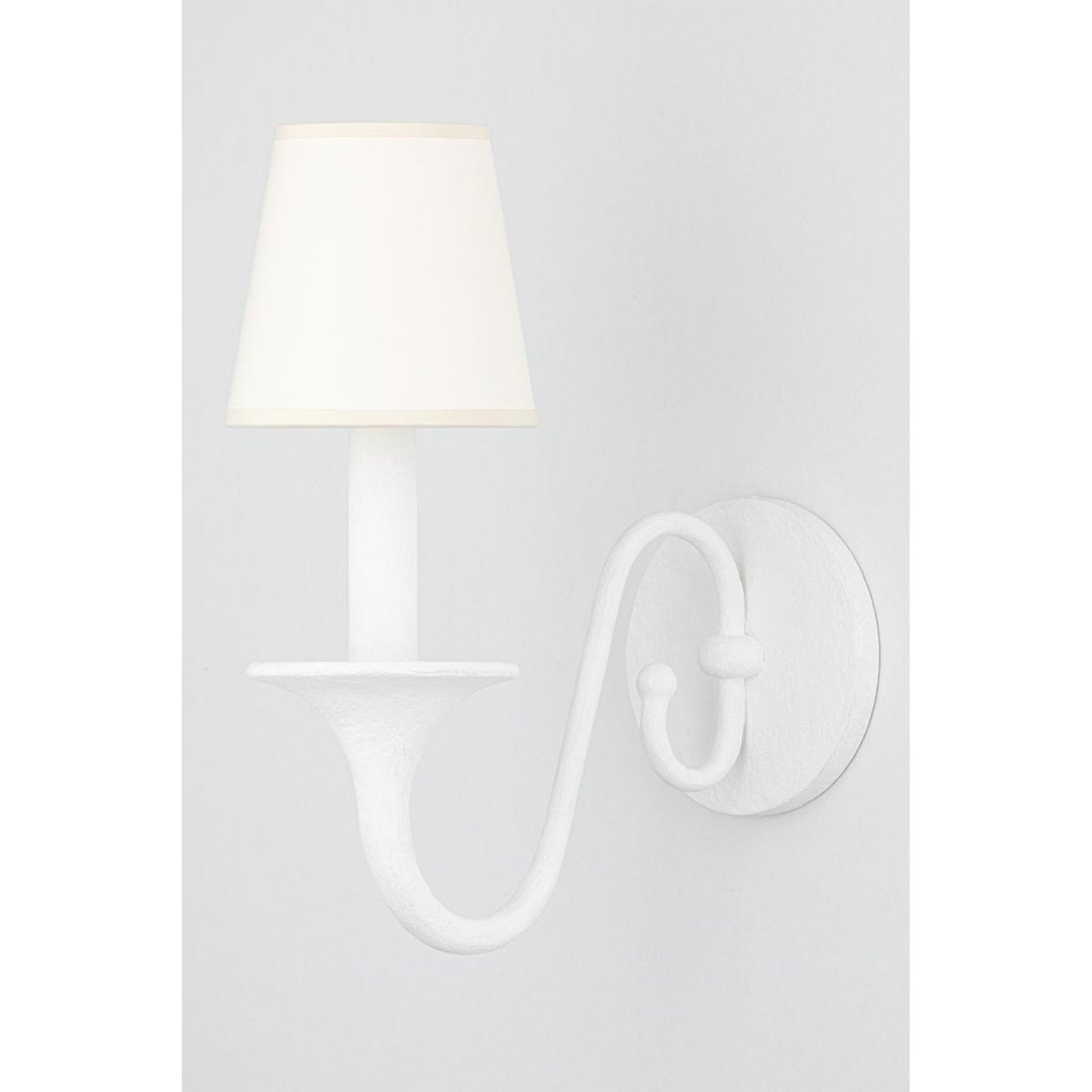 Windsor 1 Light Wall Sconce in White Plaster by Mark D. Sikes