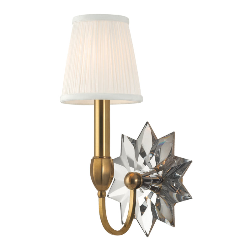 Barton 1 Light Wall Sconce in Aged Brass