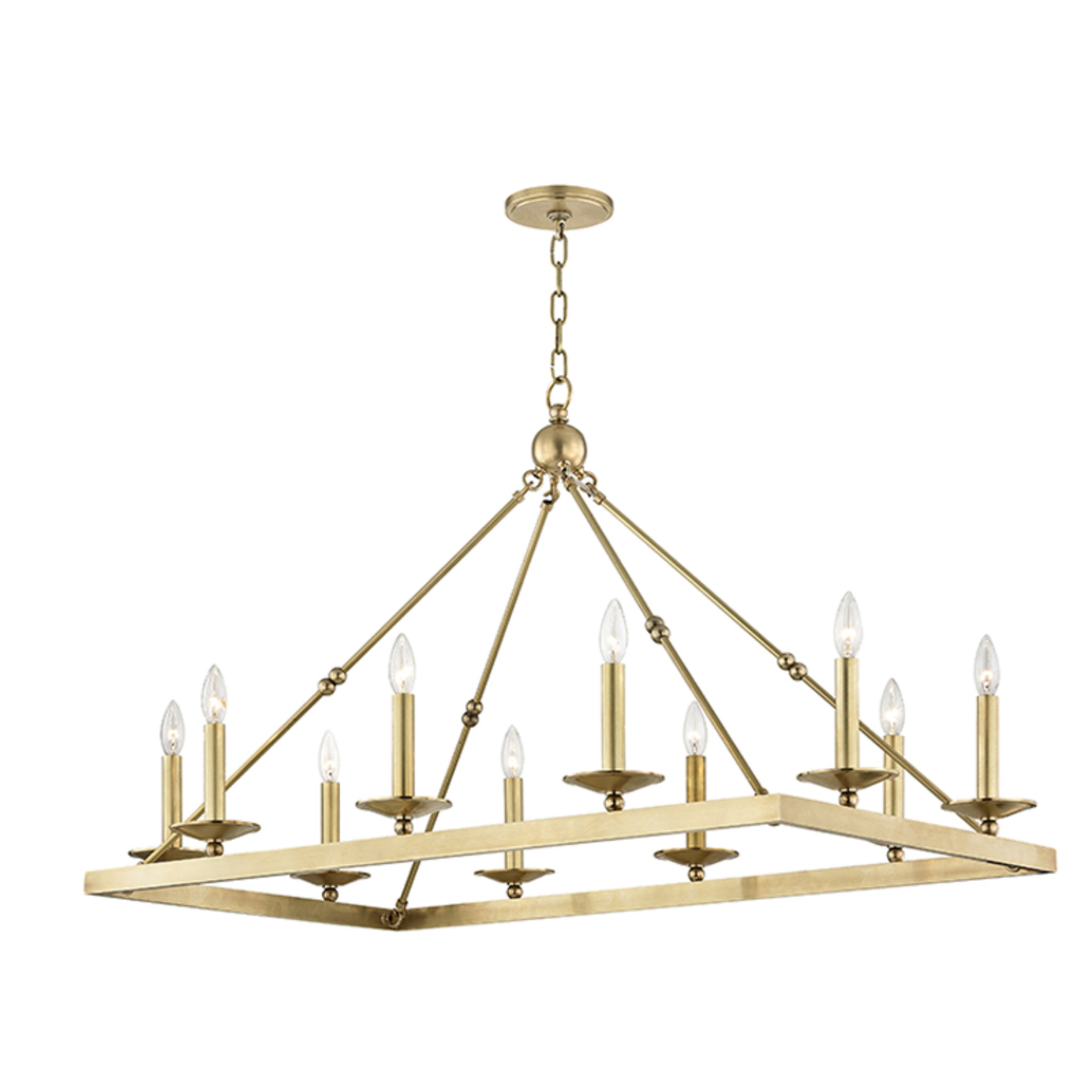 Allendale 10-Light Linear in  Aged Brass 40.75L x 23.25W x 29.5H