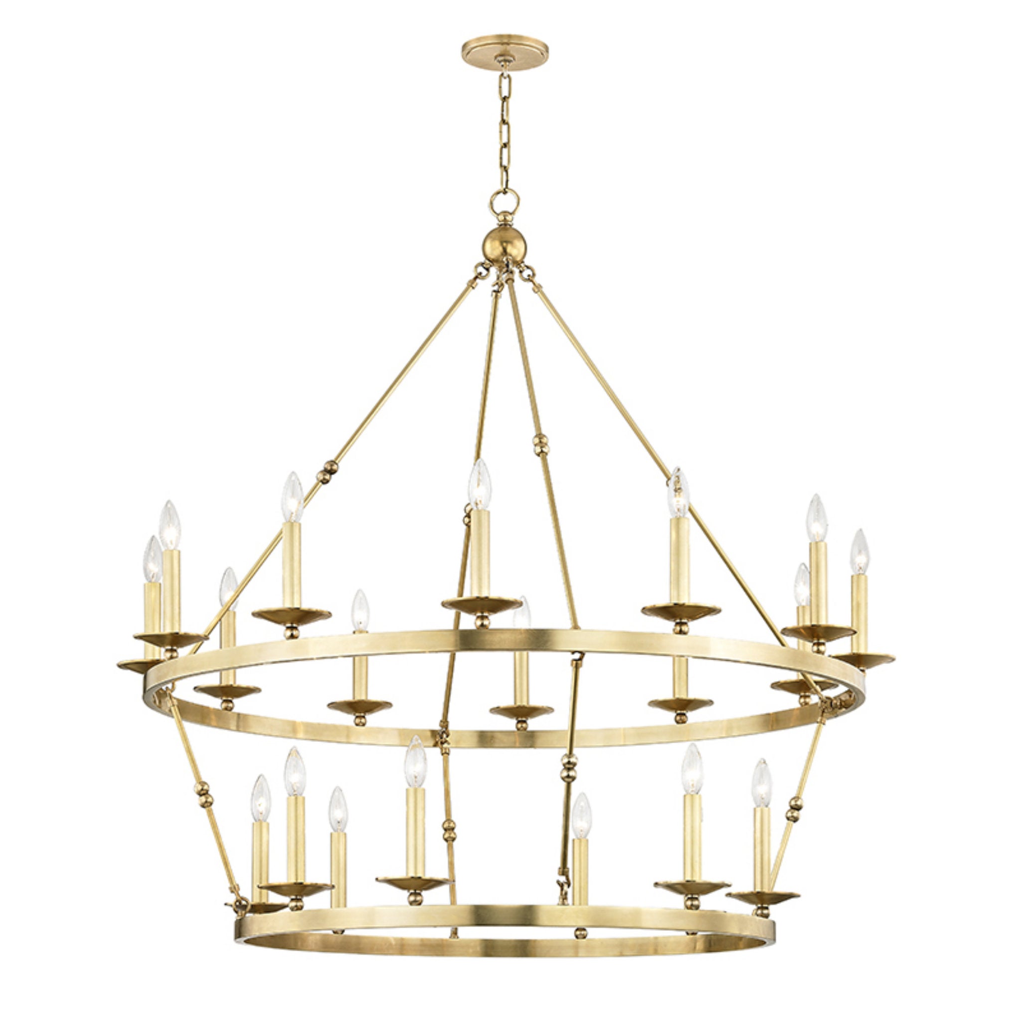 Allendale 20-Light Chandelier in  Aged Brass 46.75L x 46.75W x 38H