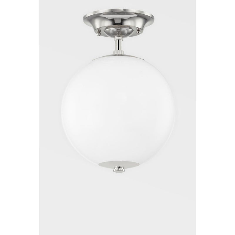 Sphere No.1 1 Light Wall Sconce in Polished Nickel by Mark D. Sikes