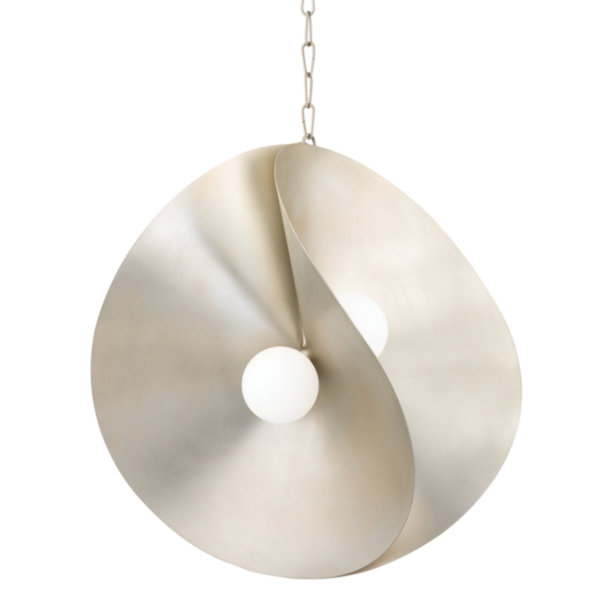 Peony 4-Light Pendant in Warm Silver Leaf 30W x 30.75H