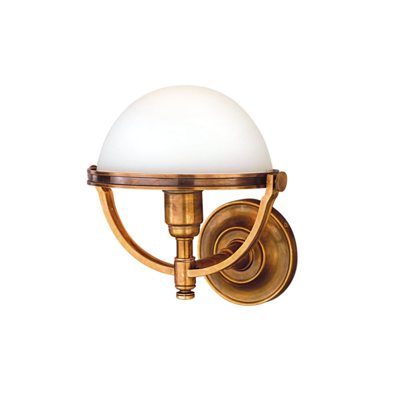 Stratford 1 Light Wall Sconce in Aged Brass