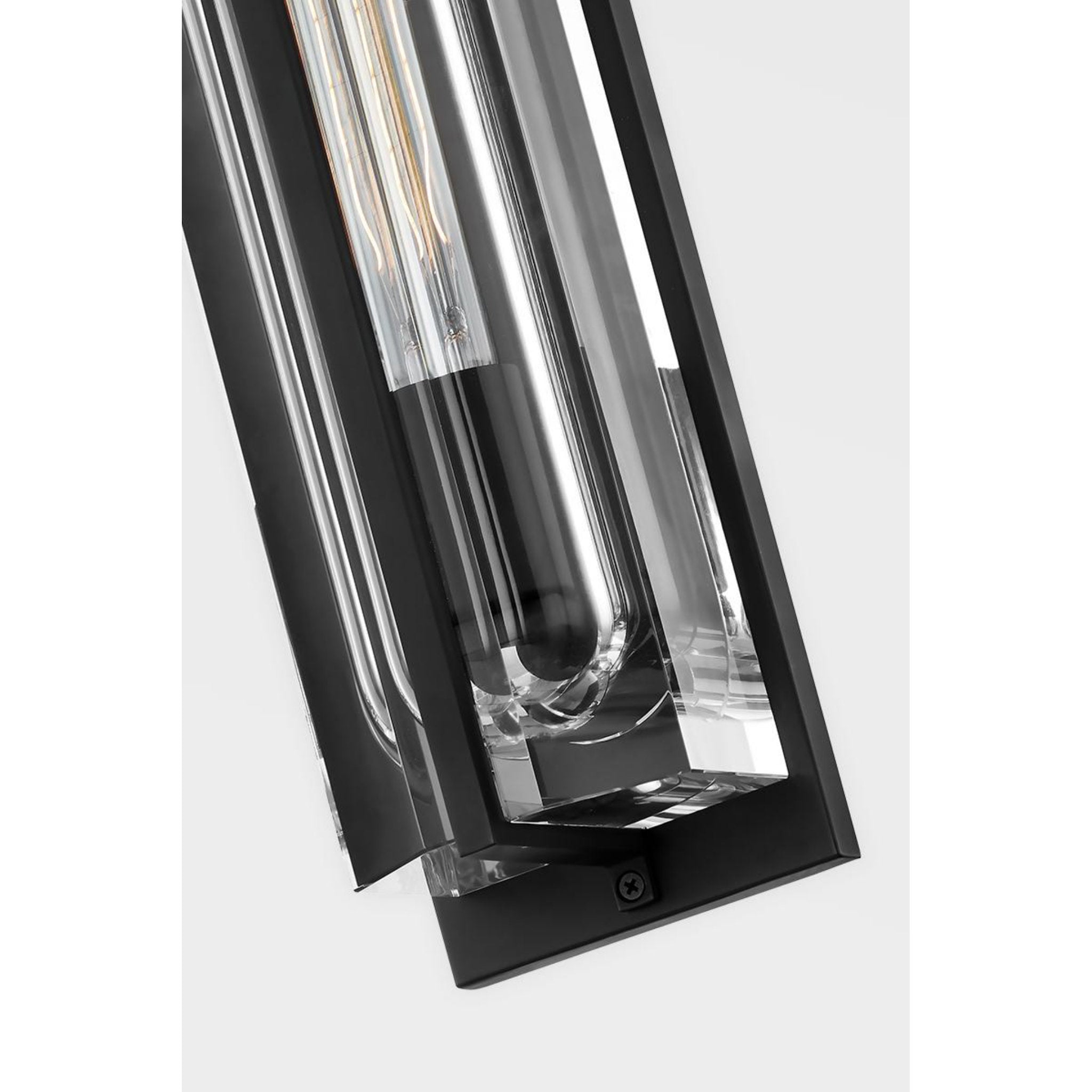 Hawkins 1-Light Wall Sconce in  Black Brass 4.5L x 4.5W x 16.75H