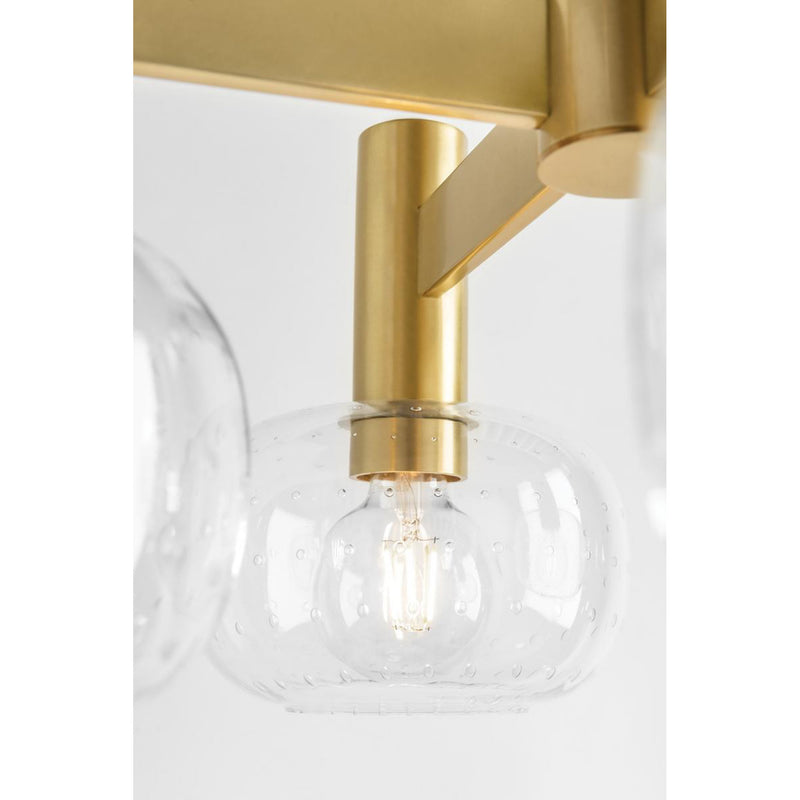 Harlow 1 Light Pendant in Aged Brass