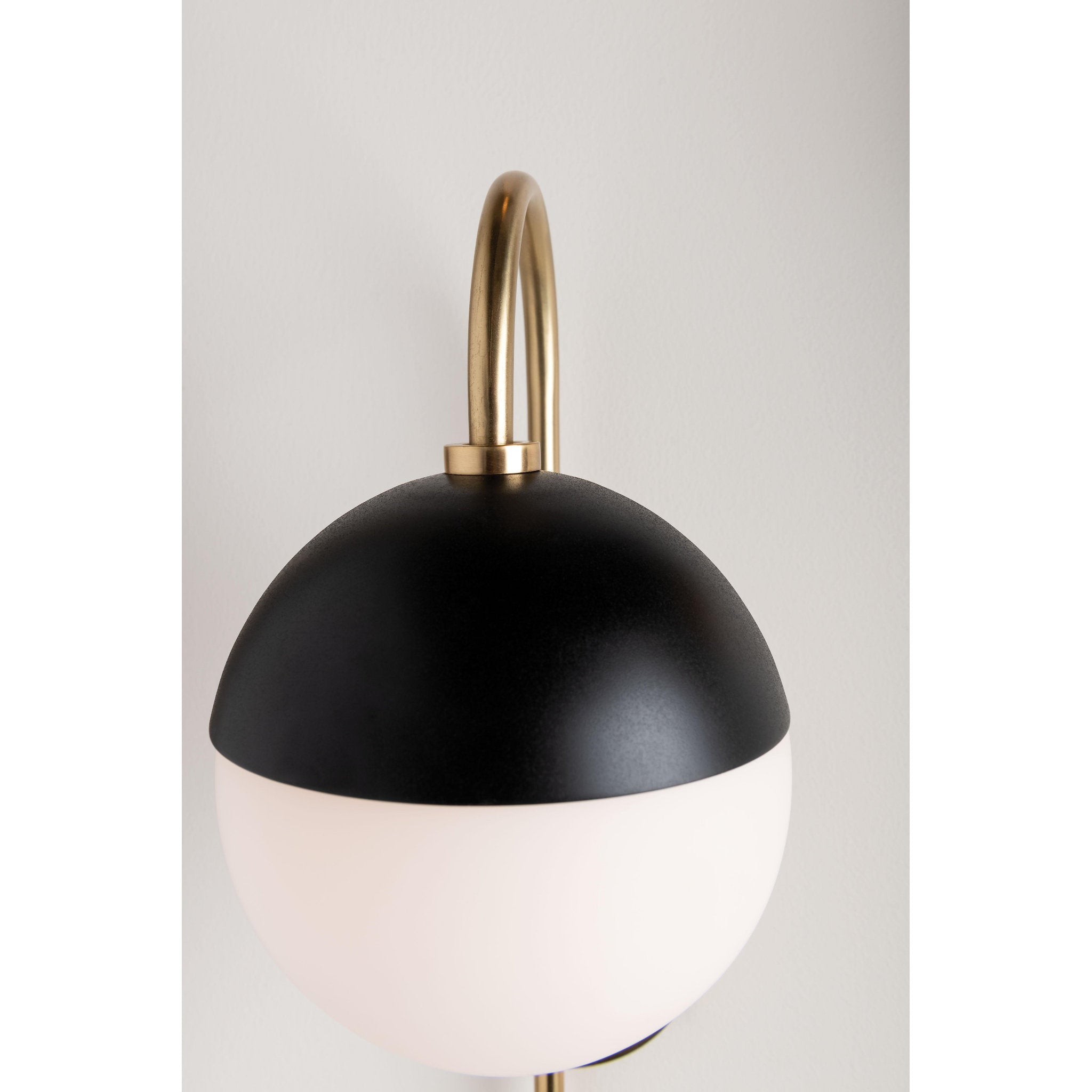 Renee 1-Light Plug-in Sconce in Aged Brass/Black