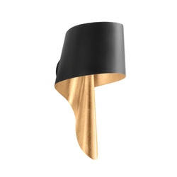 Lucia 1 Light Wall Sconce in Vintage Gold Leaf And Soft Black