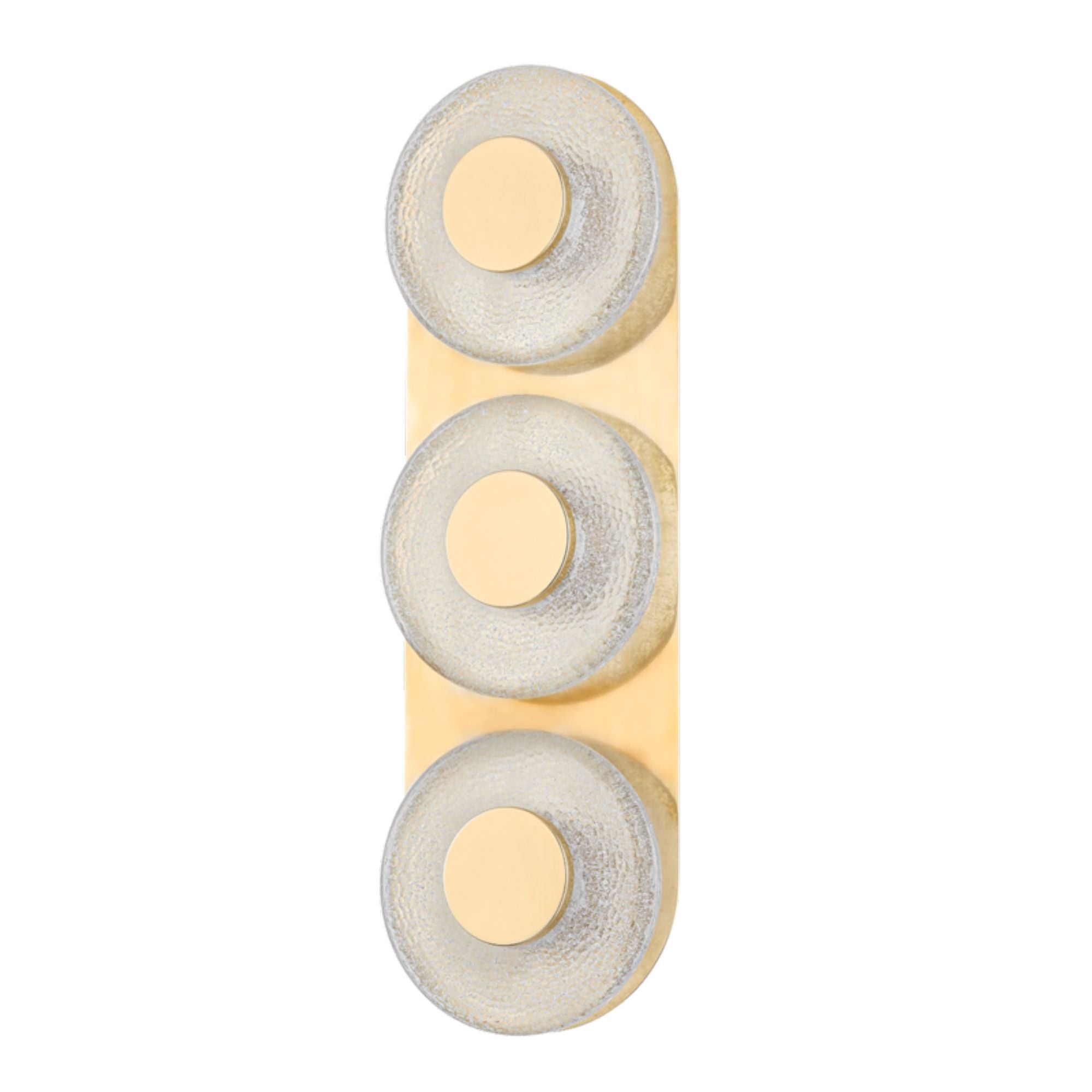 Pearl 3-Light Wall Sconce in  Vintage Brass 6L x 6W x 19.5H