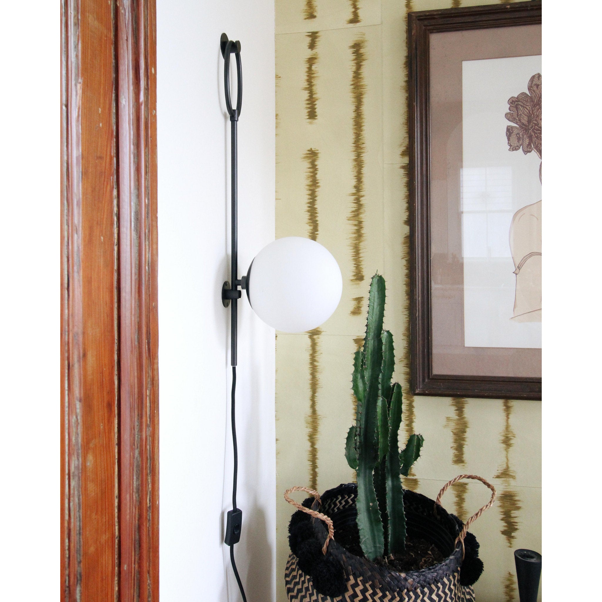 Gina 1-Light Plug-in Sconce in Old Bronze