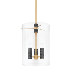 Adonis 3 Light Lantern in Vintage Brass