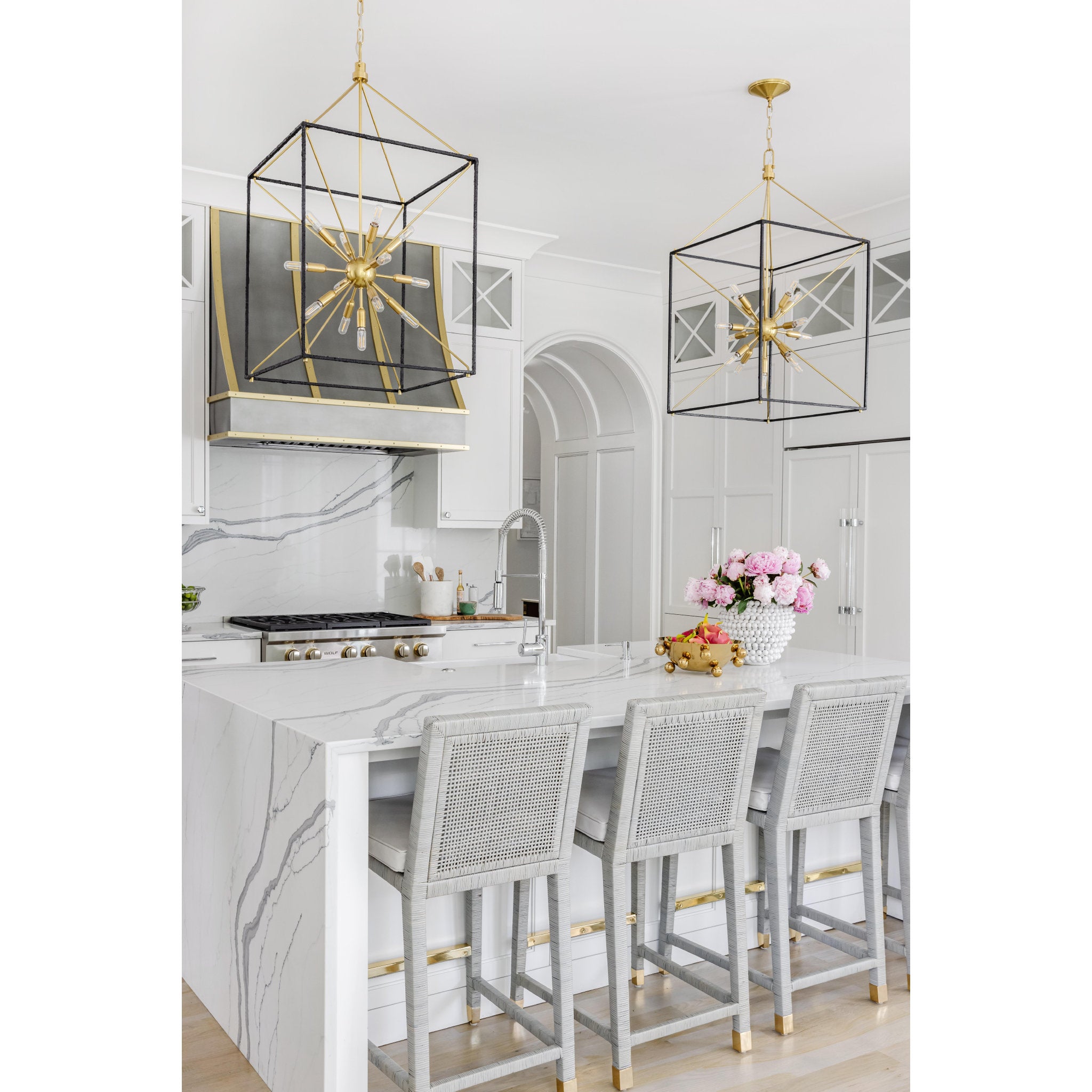 Glendale 13-Light Lantern in  Aged Brass/Black 20.25L x 20.25W x 38.25H