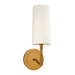 Dillon 1 Light Wall Sconce in Aged Brass