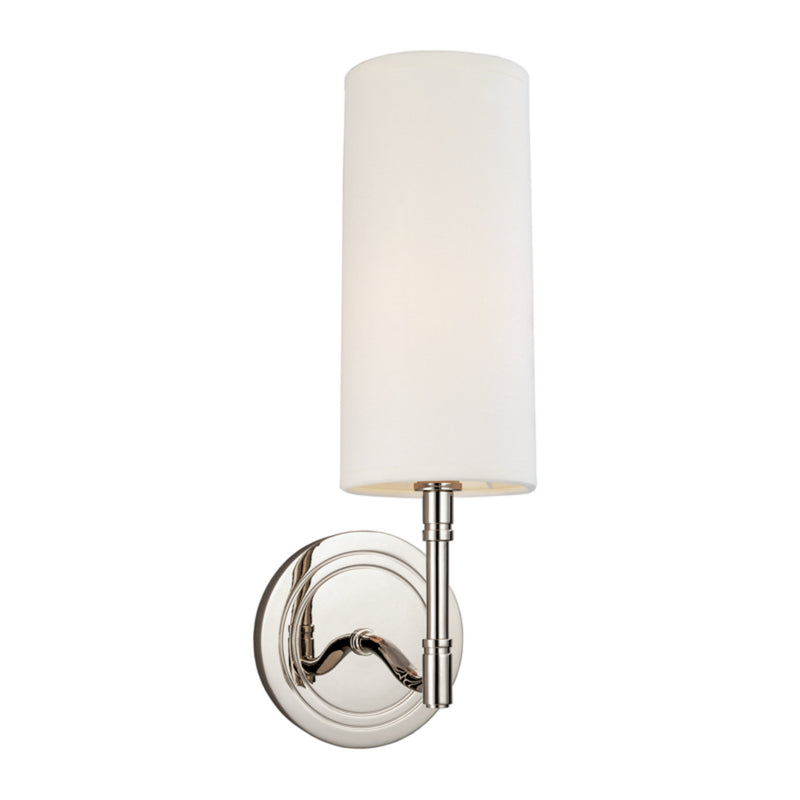 Dillon 1 Light Wall Sconce in Polished Nickel