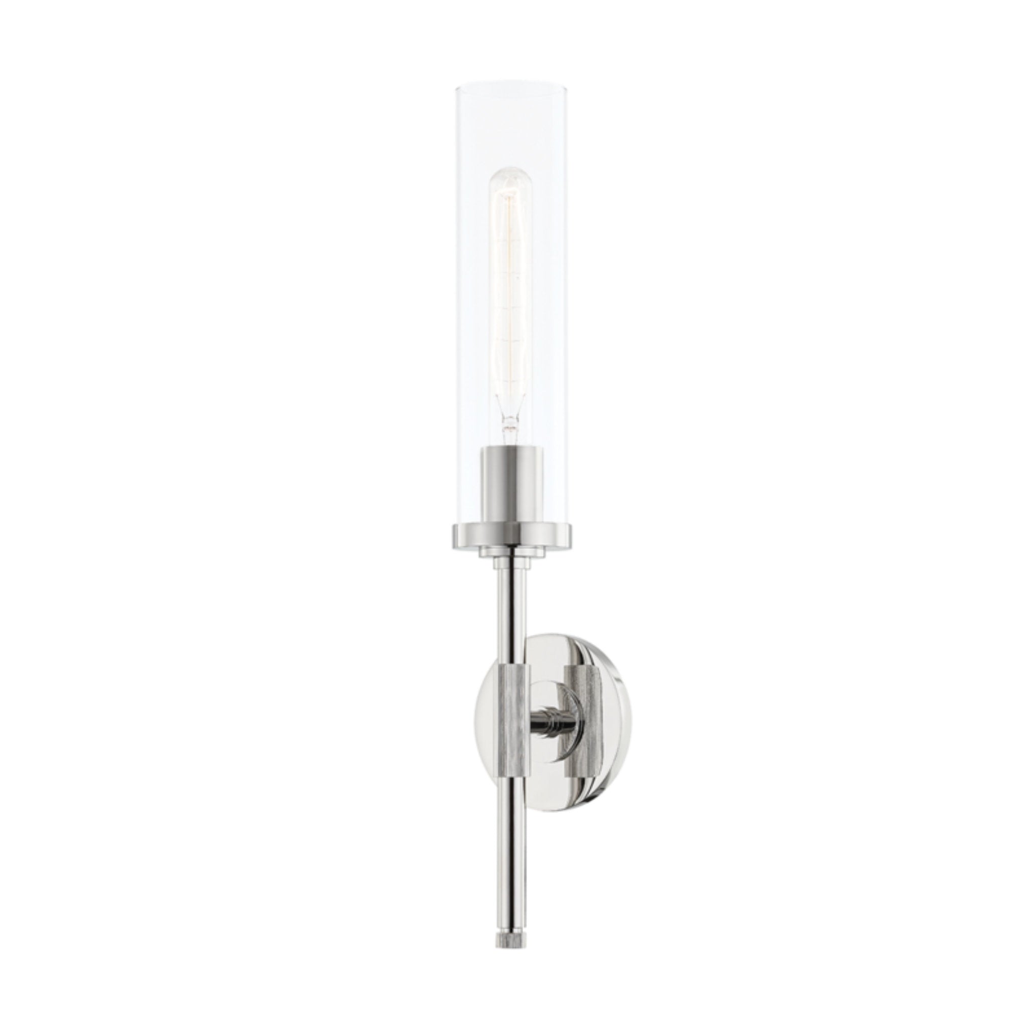 Bowery 1 Light Wall Sconce in Polished Nickel