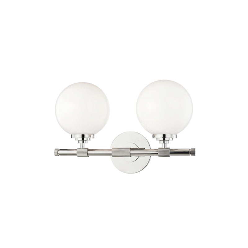 Bowery 2 Light Bath and Vanity in Polished Nickel