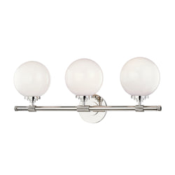 Bowery 3 Light Bath and Vanity in Polished Nickel