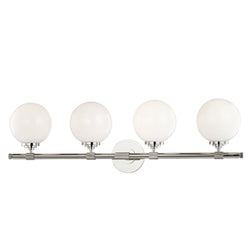 Bowery 4 Light Bath and Vanity in Polished Nickel