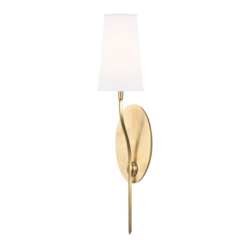 Rutland 1 Light Wall Sconce in Aged Brass