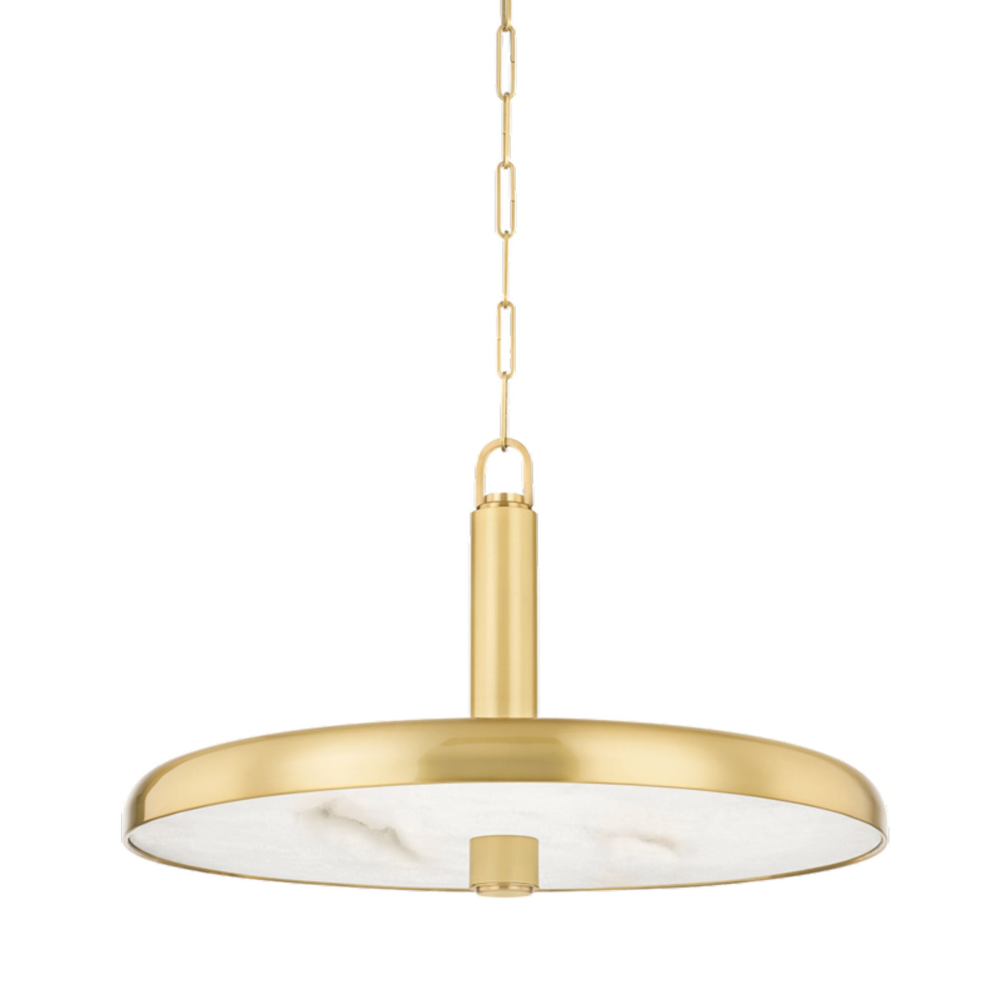 Reynolds 1-Light Pendant in  Aged Brass 28L x 28W x 17.25H