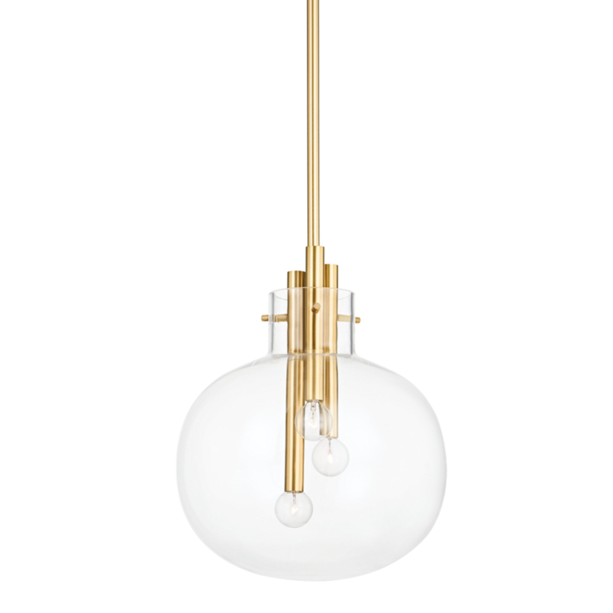 Hempstead 3-Light Pendant in  Aged Brass 13.75L x 13.75W x 16.75H