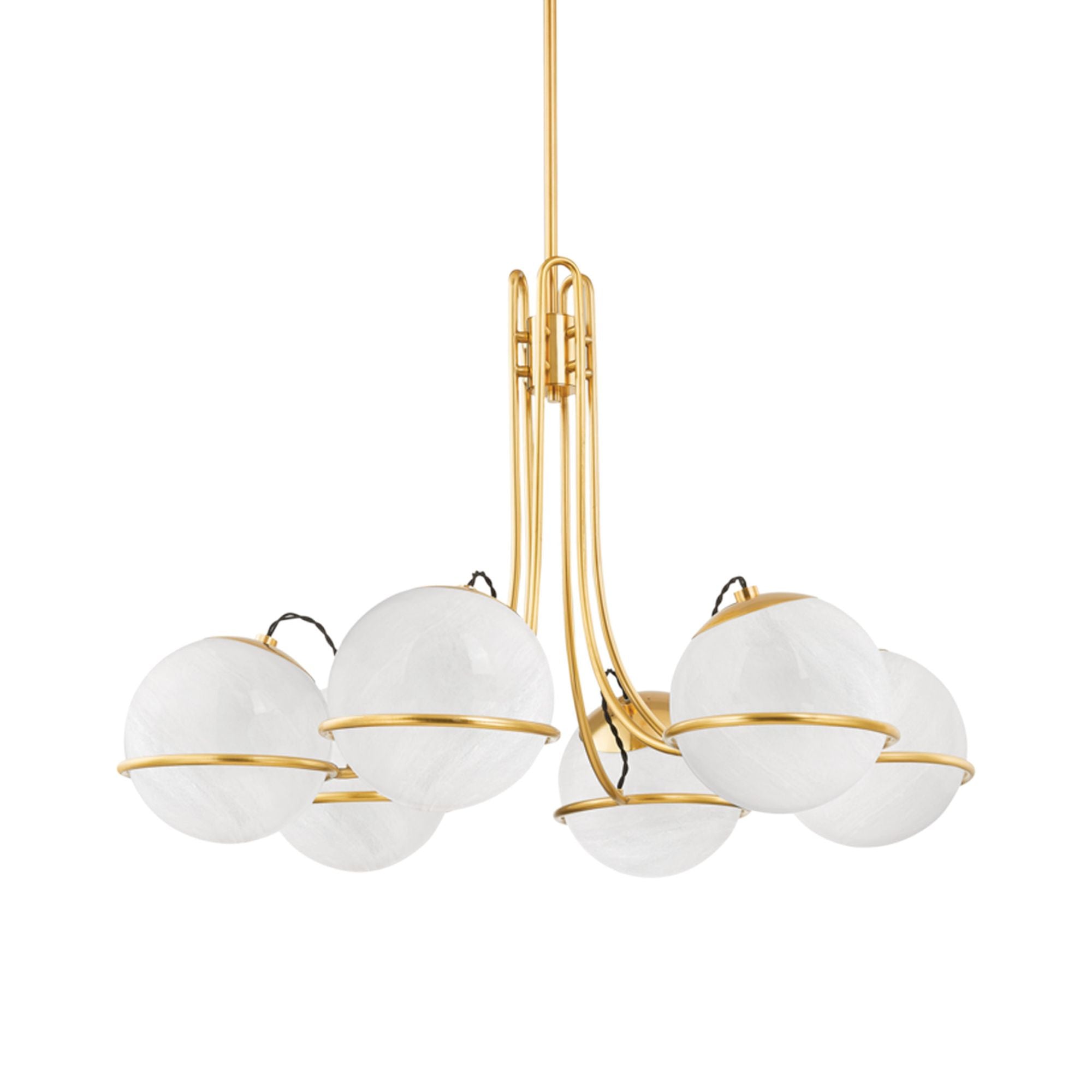 Hingham 6-Light Chandelier in Aged Brass 40W x 25.5H