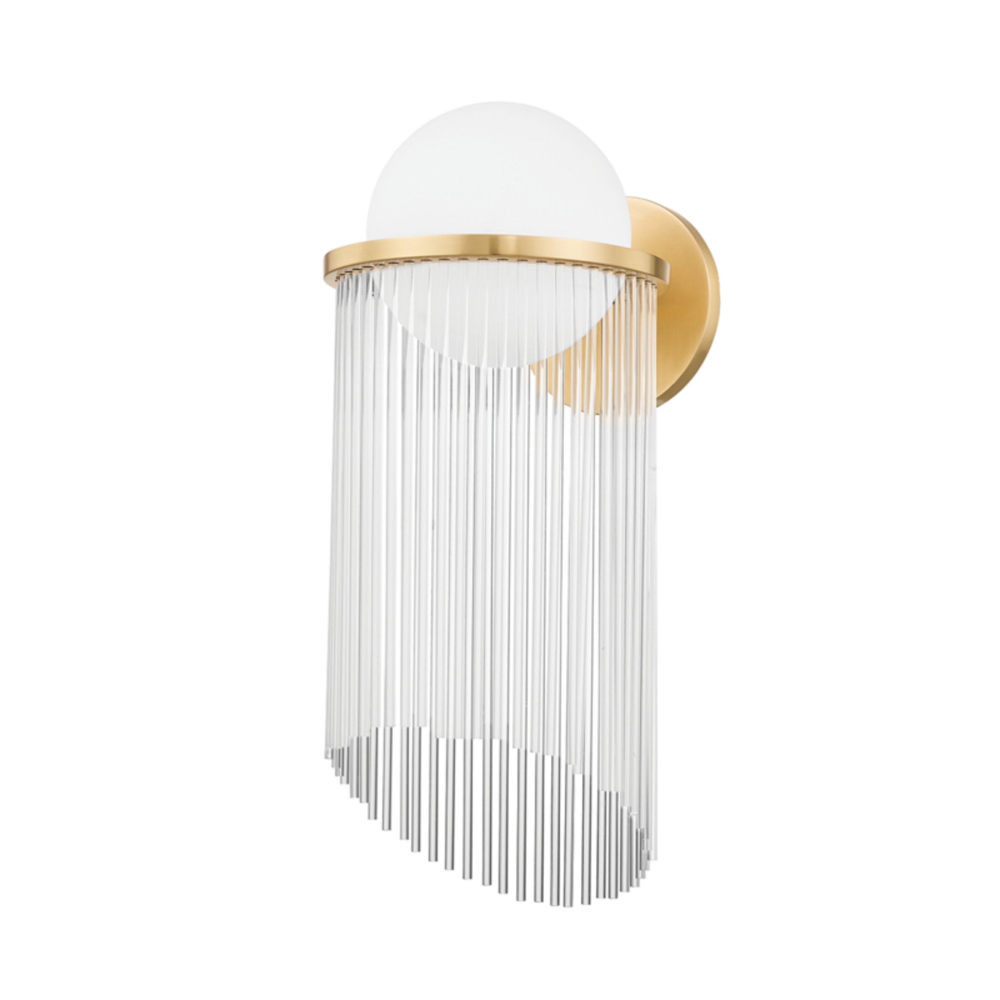 Celestial 1-Light Wall Sconce in  Aged Brass 8.75L x 8.75W x 20H