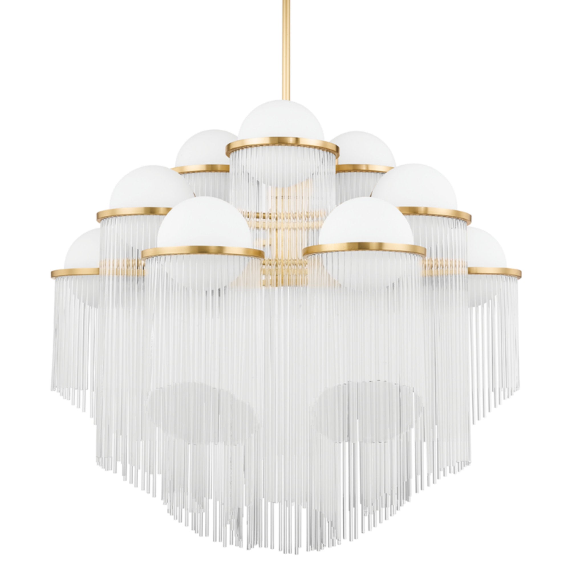 Celestial 12-Light Chandelier in  Aged Brass 38.5L x 38.5W x 34.25H