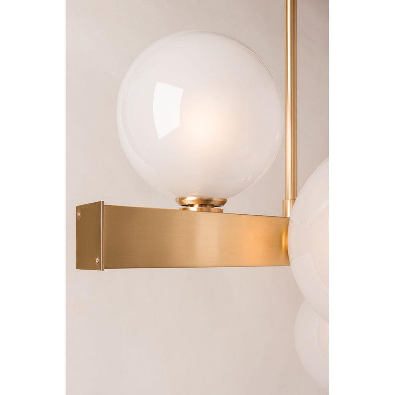 Hinsdale 4 Light Pendant in Aged Brass
