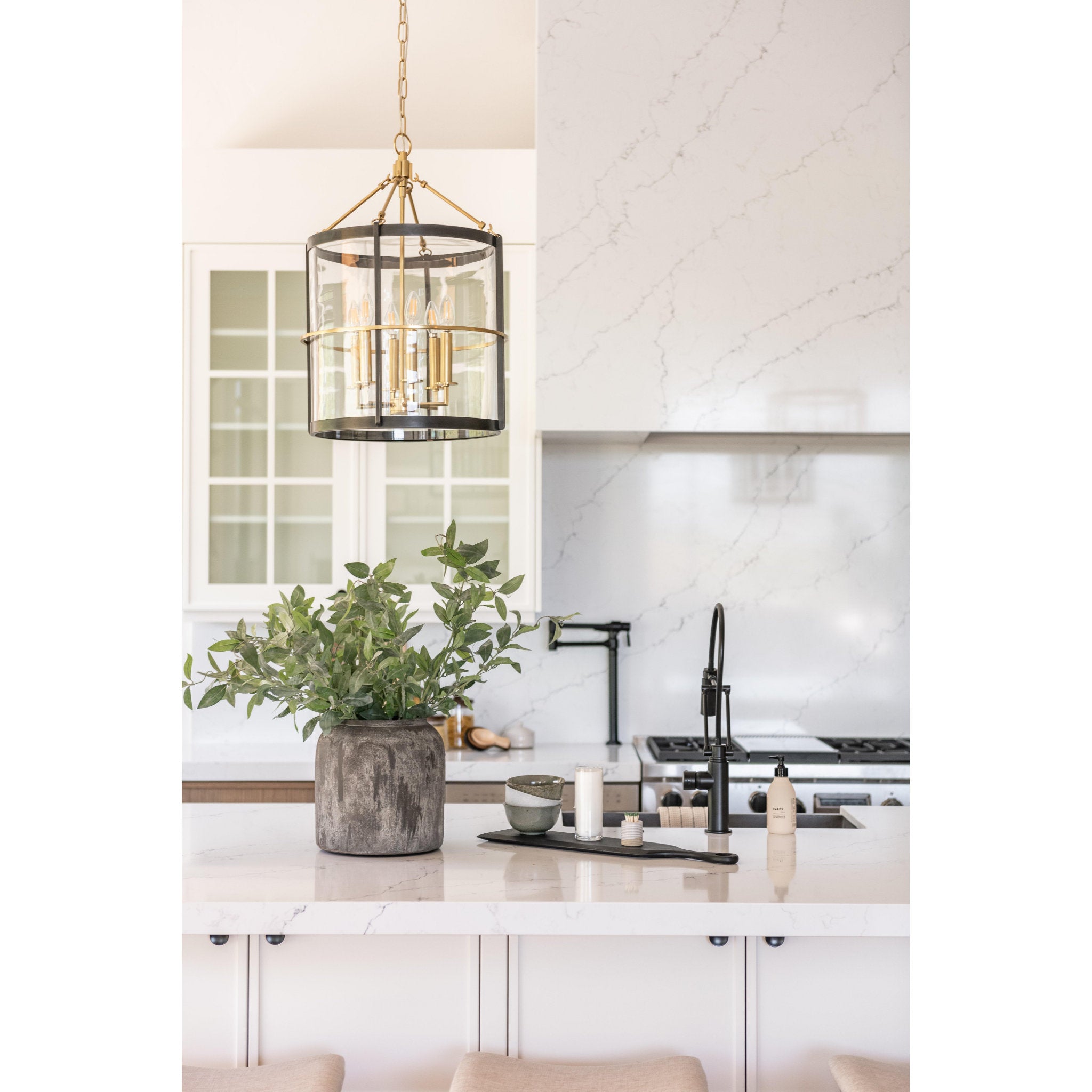 Ren 6-Light Lantern in Aged Brass/Old Bronze by Becki Owens 17.5W
