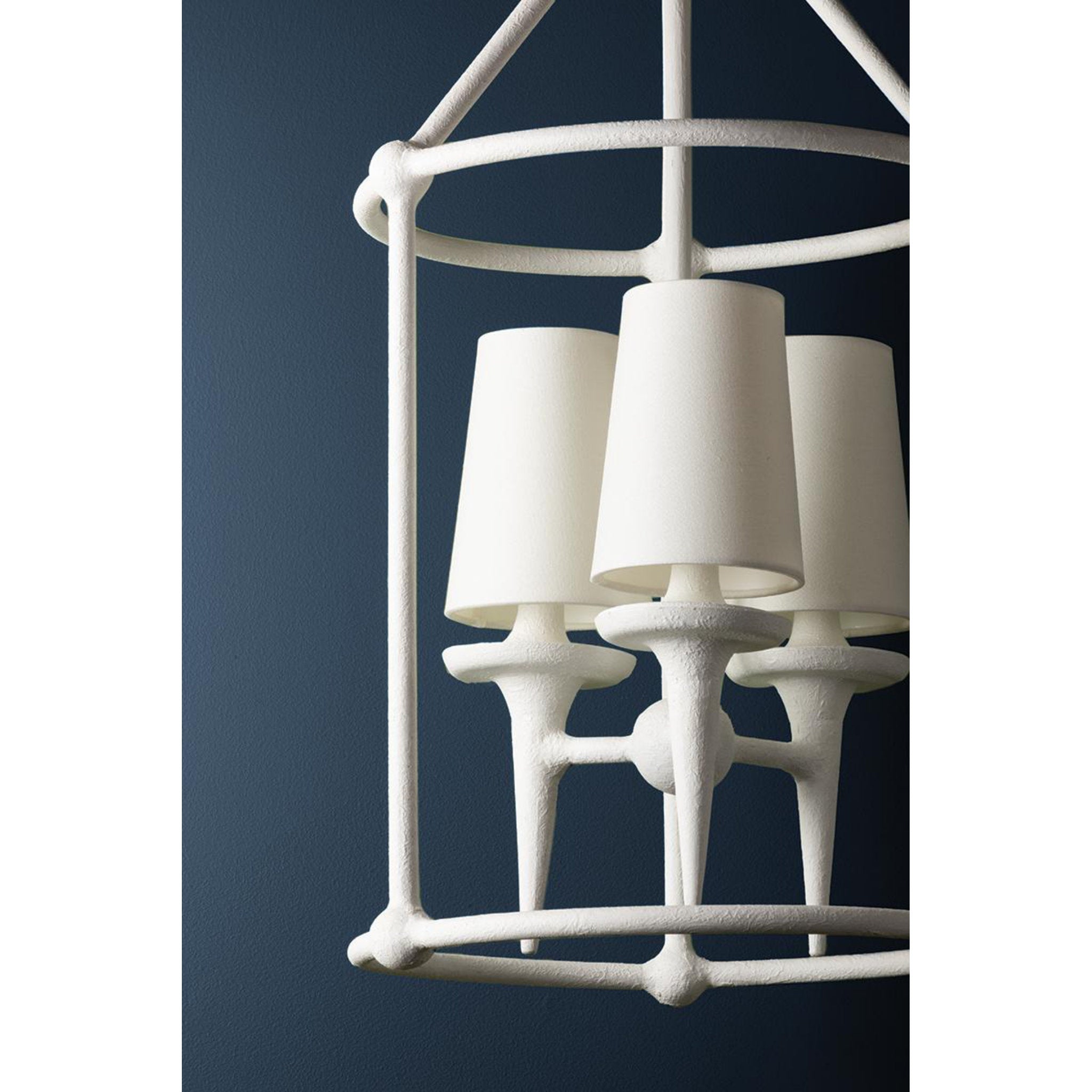 Torch 2-Light Wall Sconce in White Plaster 13.5W x 15.5H