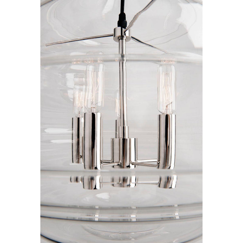 Washington 5 Light Lantern in Aged Brass