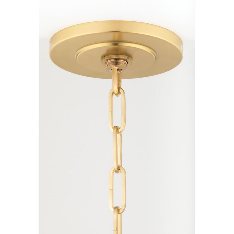 Hollis 4 Light Lantern in Aged Brass