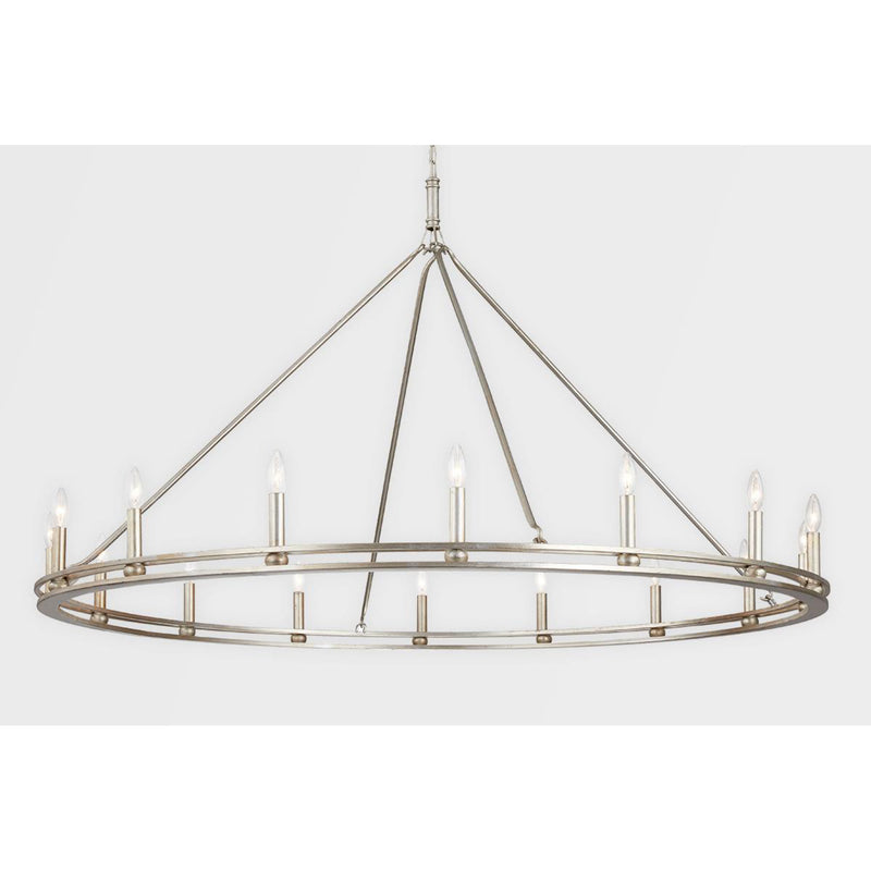 Sutton 8 Light Chandelier in Champagne Silver Leaf