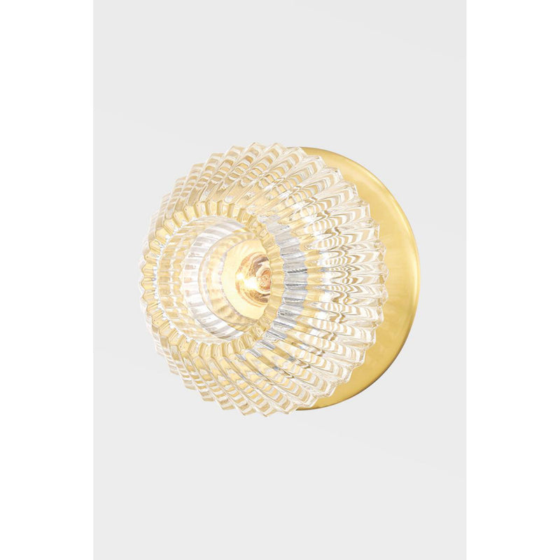 Barclay 1 Light Wall Sconce in Aged Brass