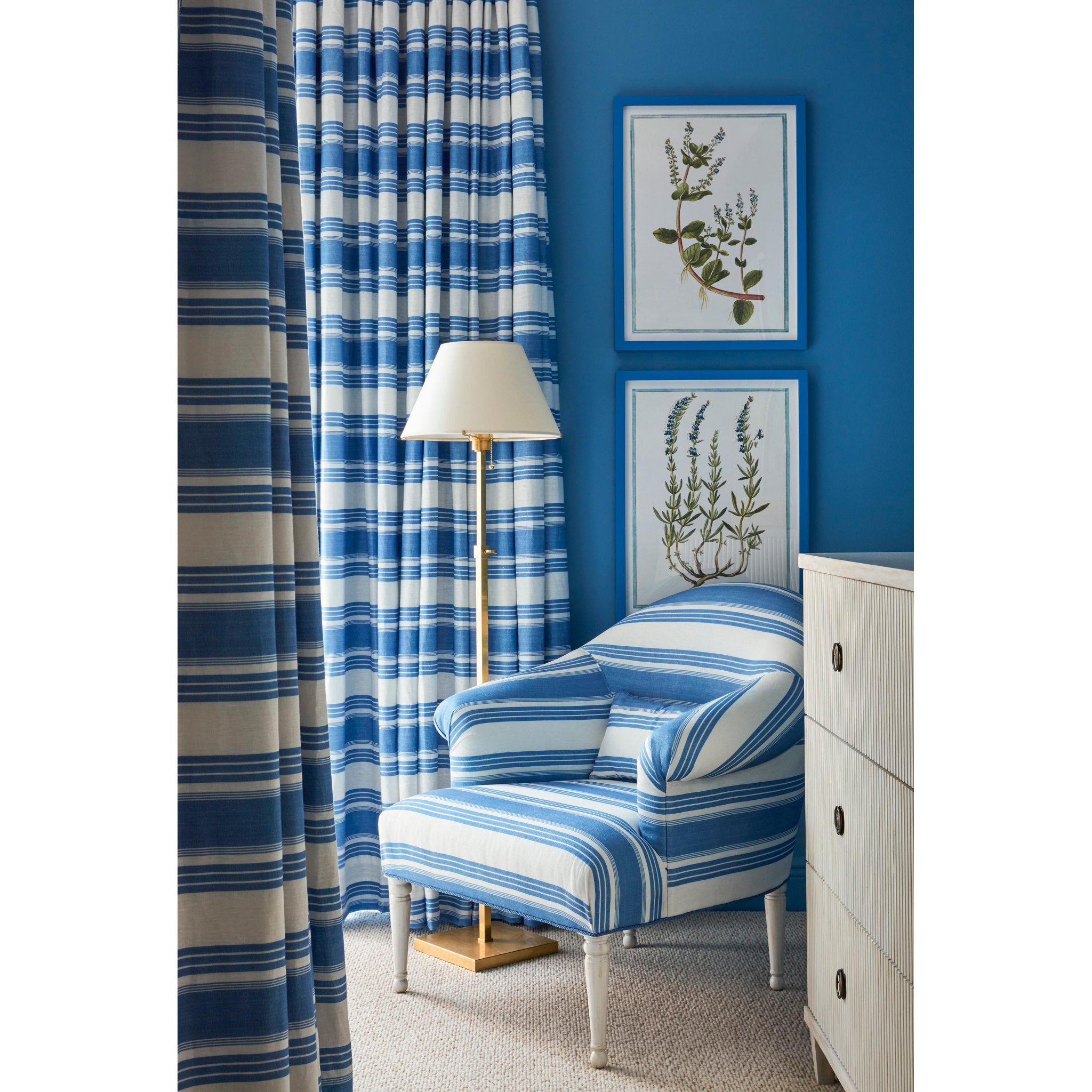 Leeds 1-Light Floor Lamp in  Aged Brass by  Mark D. Sikes 14.75L x 14.75W x 52H