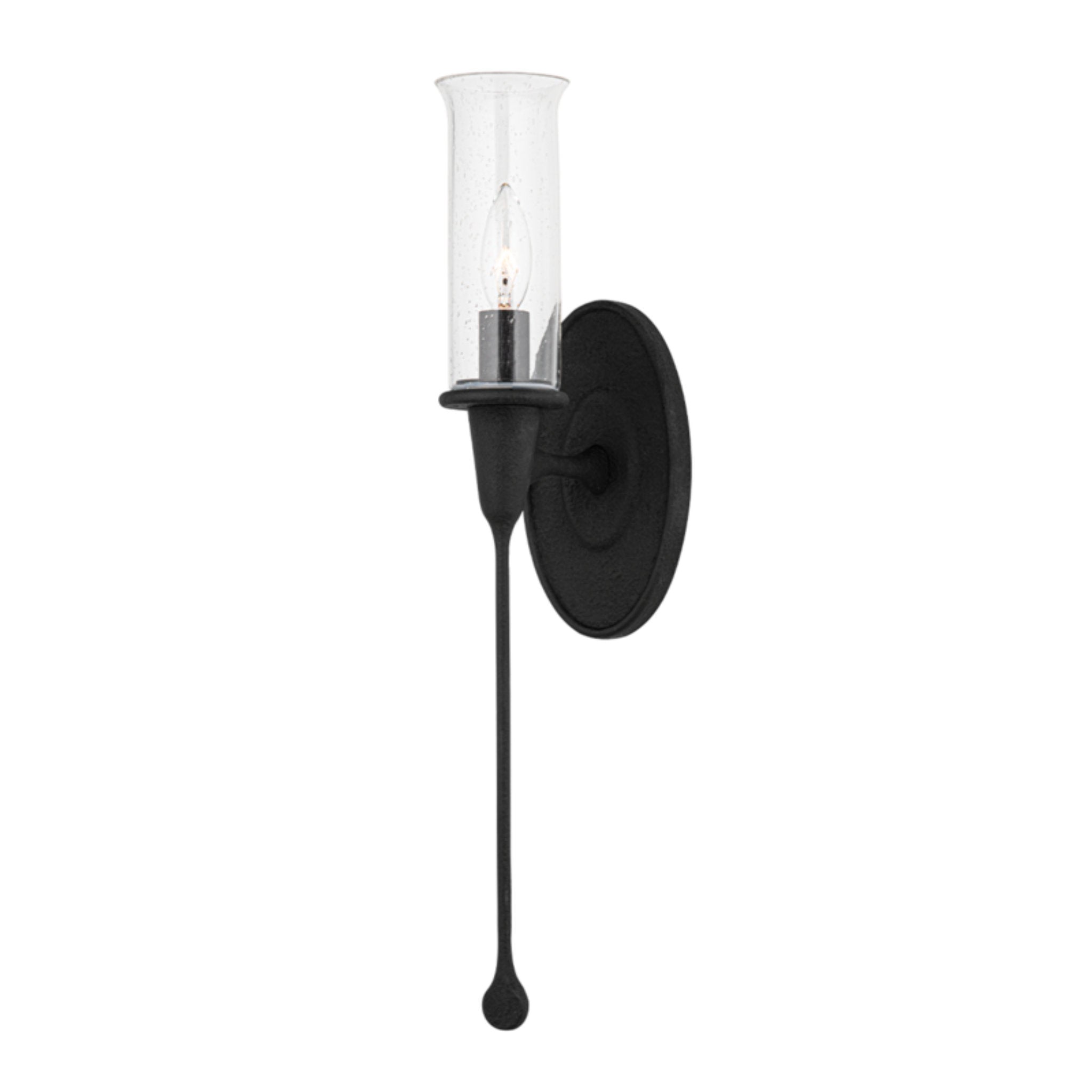 Chisel 1-Light Wall Sconce in Black Iron 4.5W x 18.75H