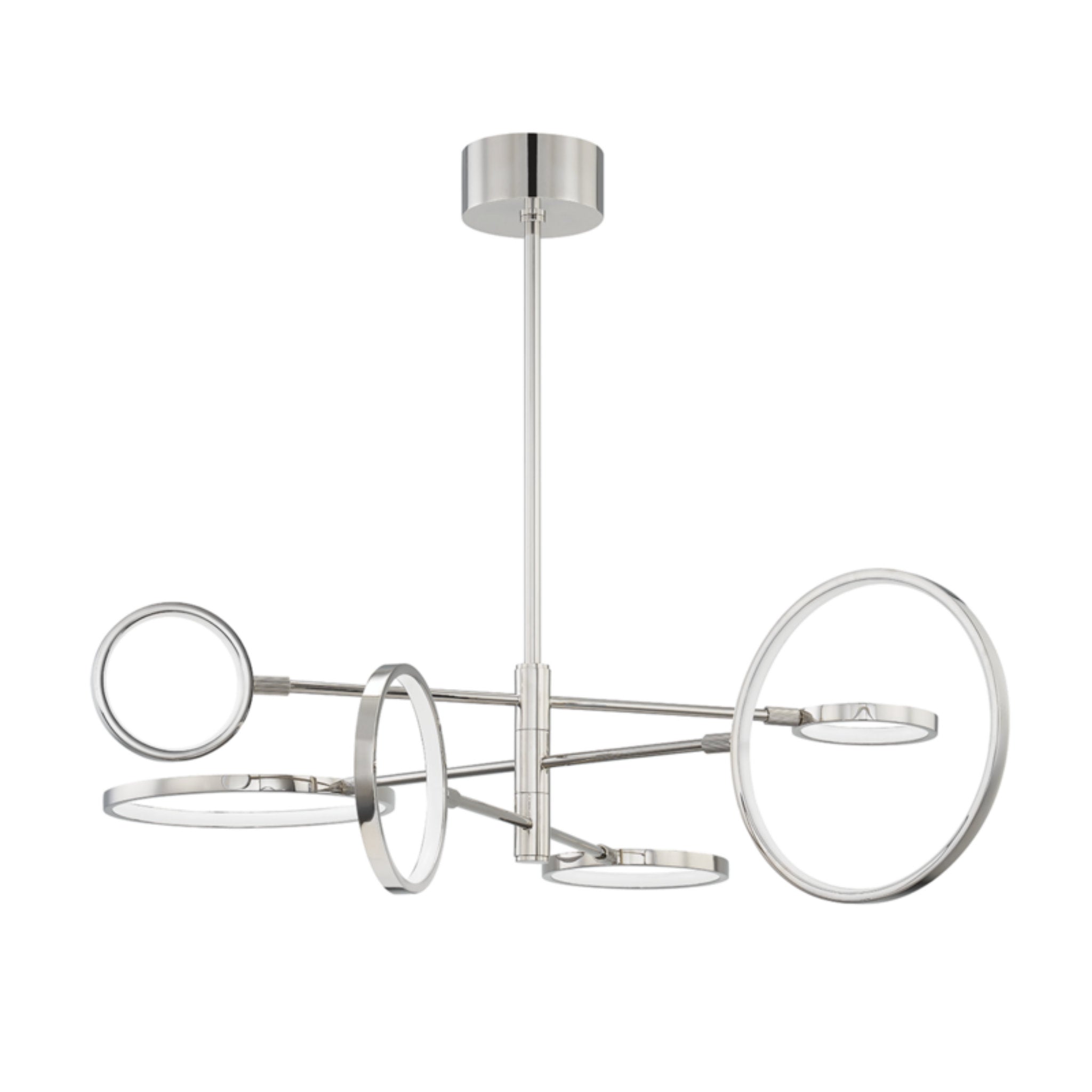 Saturn 0-Light Chandelier in  Polished Nickel 44.5L x 44.5W x 13.25H