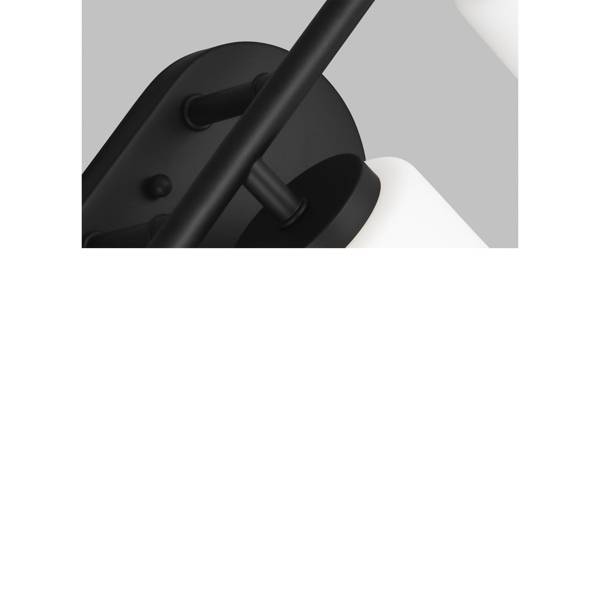 Oslo Three Light Wall / Bath Contemporary Fixture 20" Width 8.5" Height Steel Round Cased Opal Etched Shade in Midnight Black