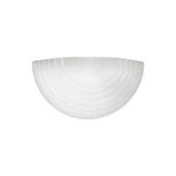 Generation Lighting 4123-15 Sea Gull Stepped Glass 1 Light Wall / Bath Light in White