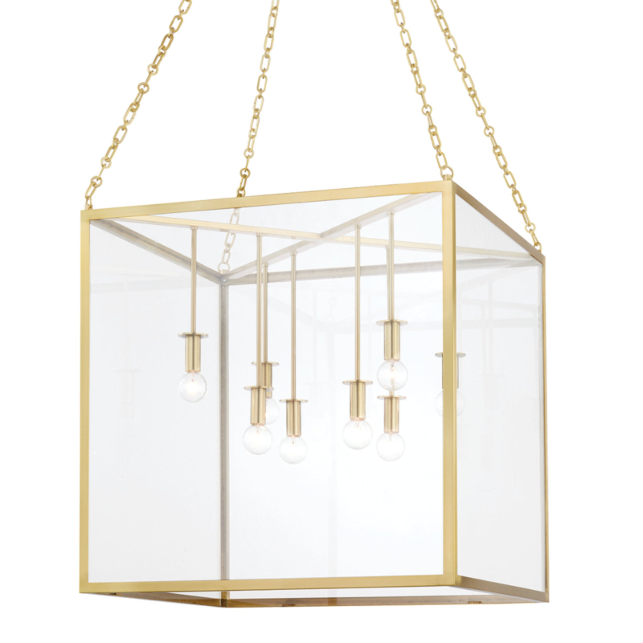 Catskill 8-Light Lantern in  Aged Brass 24L x 24W x 24H