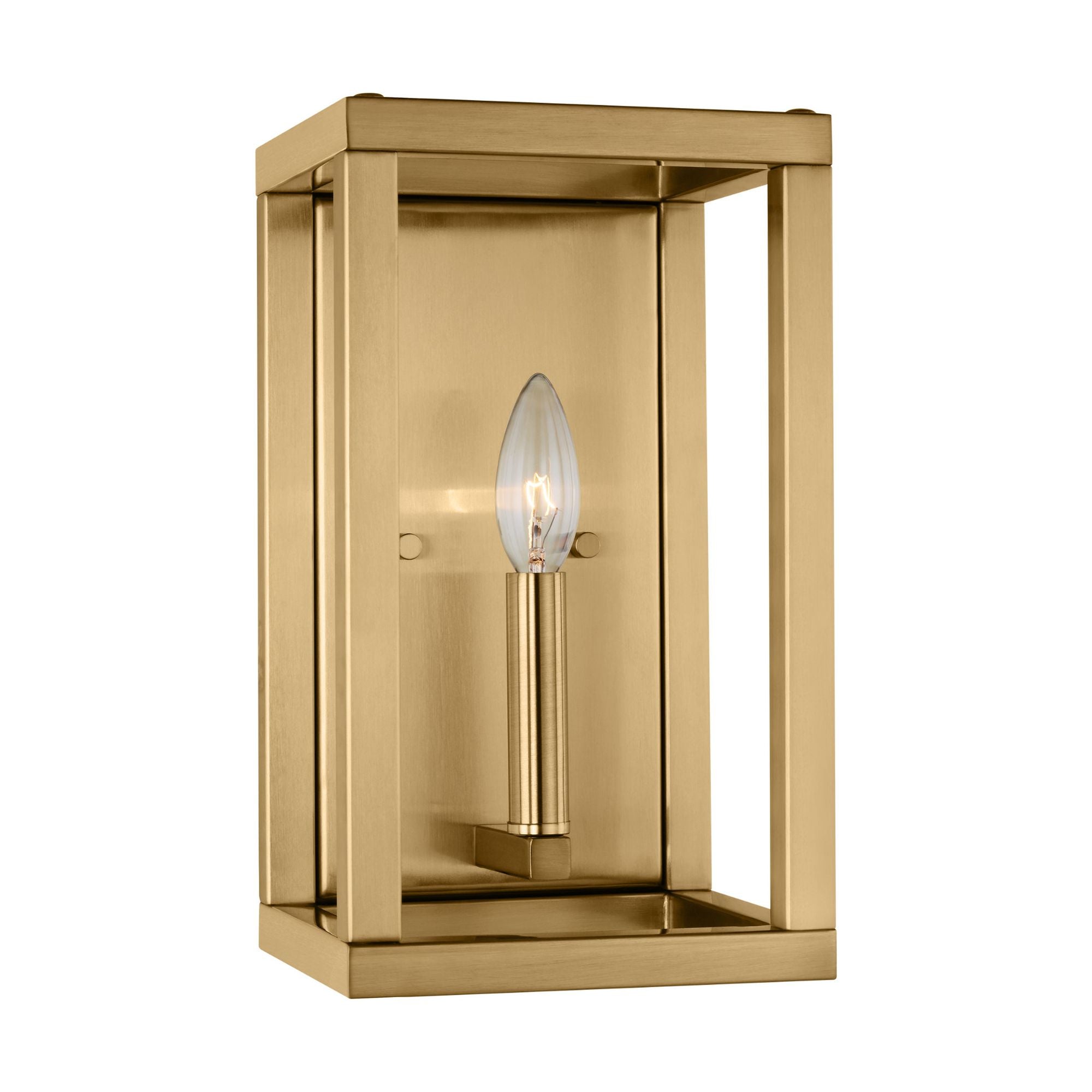 Moffet Street One Light Wall / Bath Sconce LED Transitional Fixture 7" Width 12" Height Steel in Satin Brass